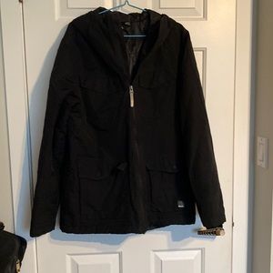 Ladies hooded Bench jacket size M, black
